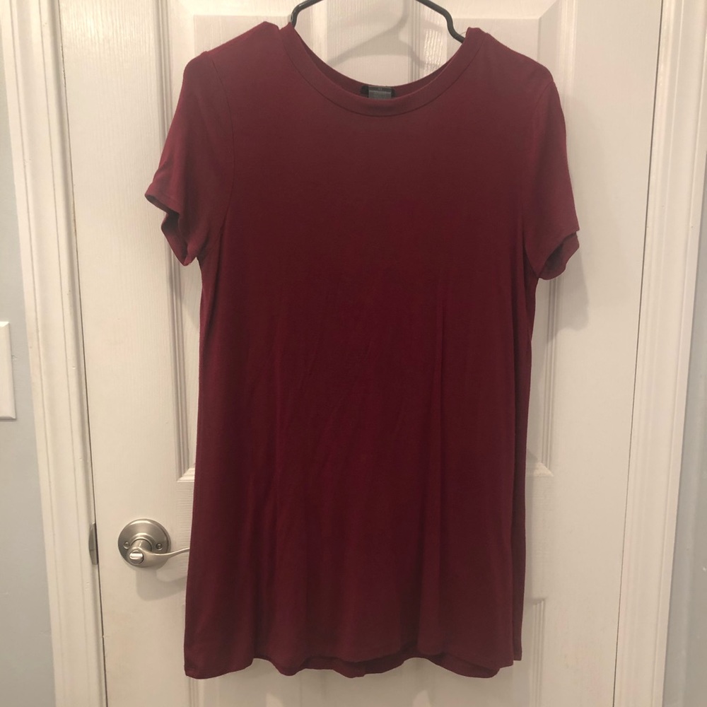 Red t shirt dress